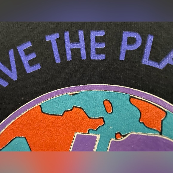 Vintage Hard Rock Cafe London Sweatshirt Crewneck Size XL Black Save The Planet - Picture 7 of 11